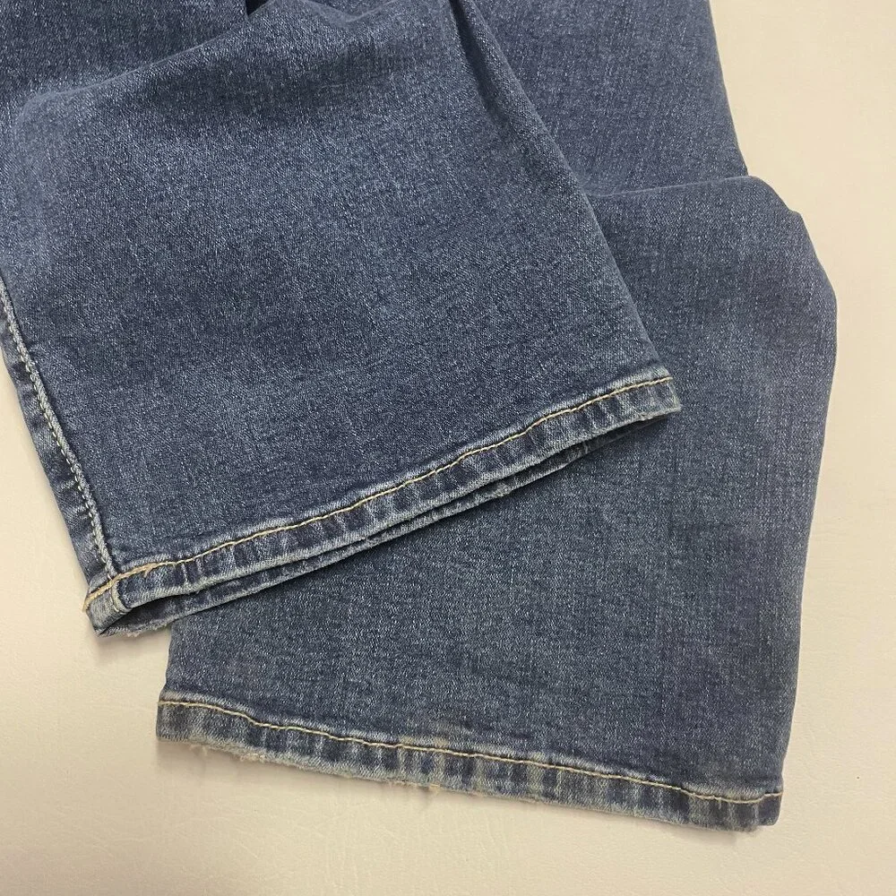 True Religion Jeans Mens 40 x 33 Blue Geno Relaxed Slim SN Flap Stretch 44223